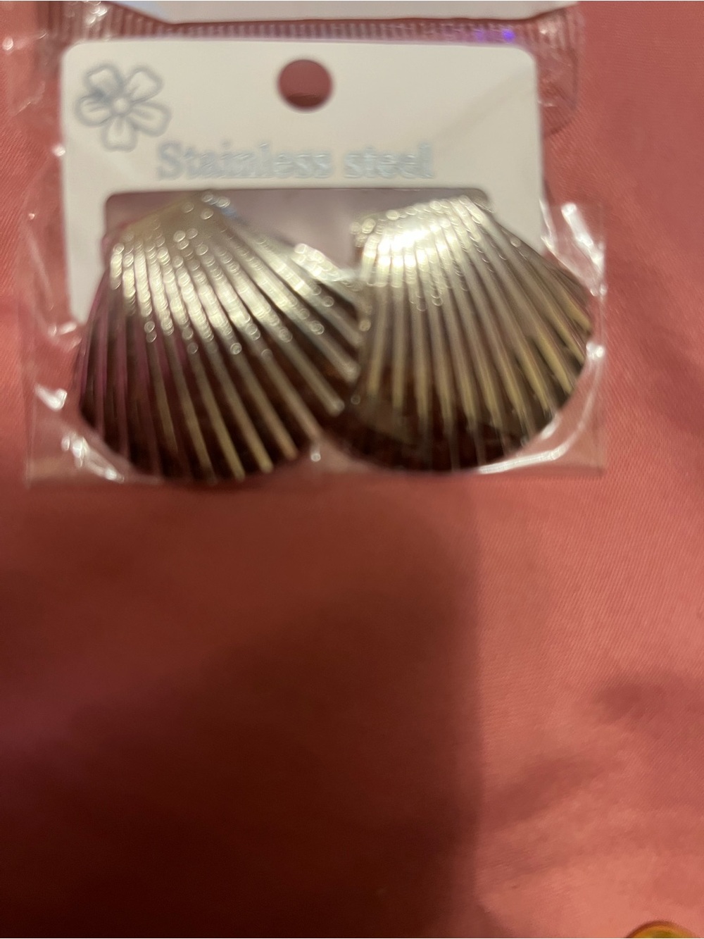 Stainless Steel Silver Shell Earrings - Women Accessories